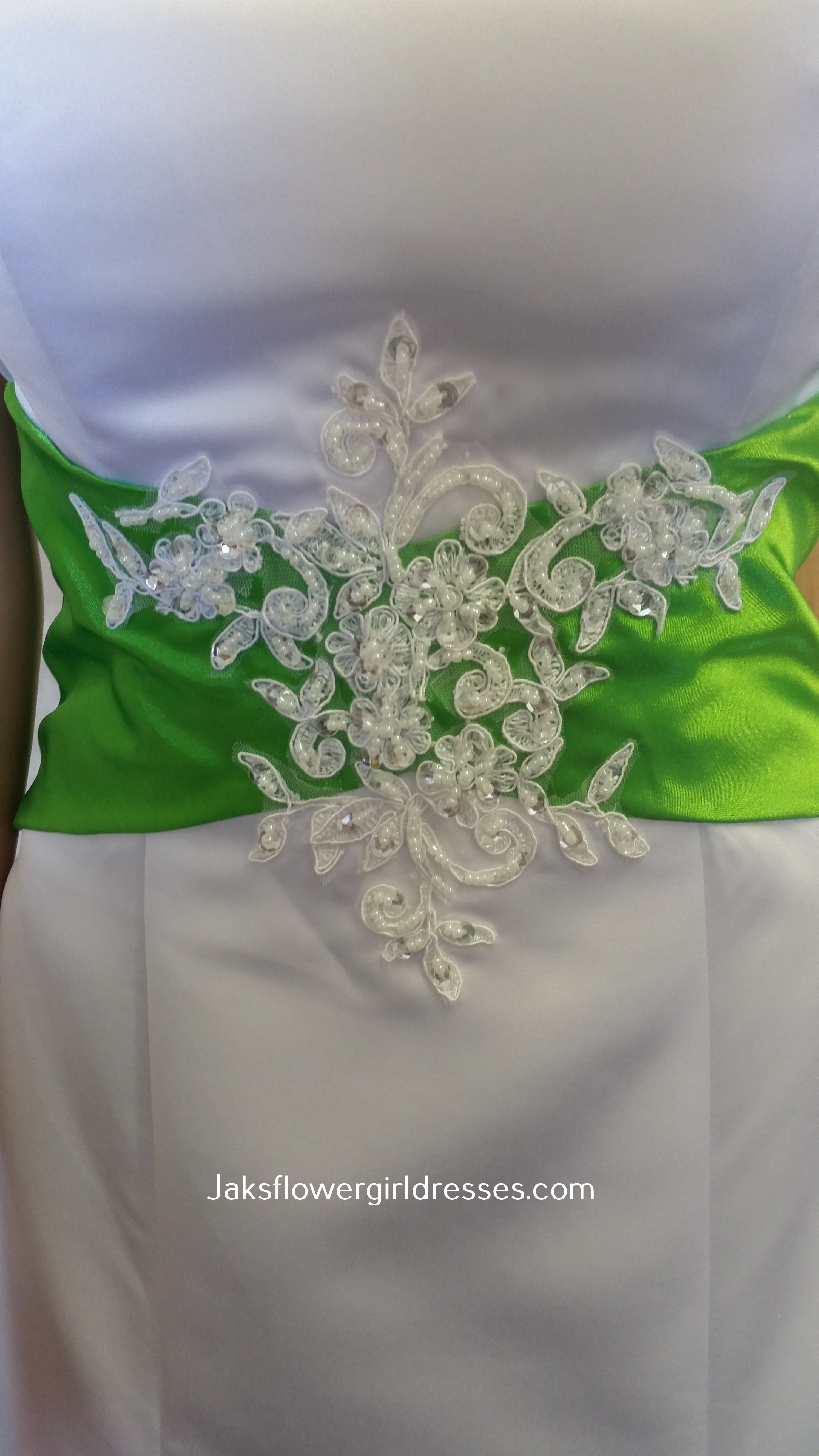 Lime green and outlet white wedding dresses